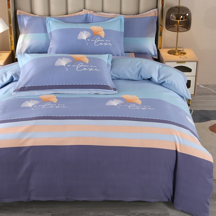 【清仓】加厚斜纹精梳棉四件套被套床单人被罩100%亲肤宿舍床上用品