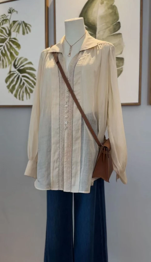 MSC高定 BC早春100%苎麻上衣 镜布