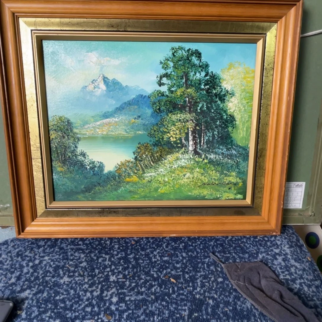 外***师中古框画不退不换瑕疵