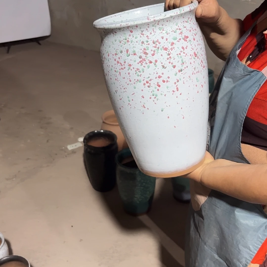 紫砂花盆口20高33