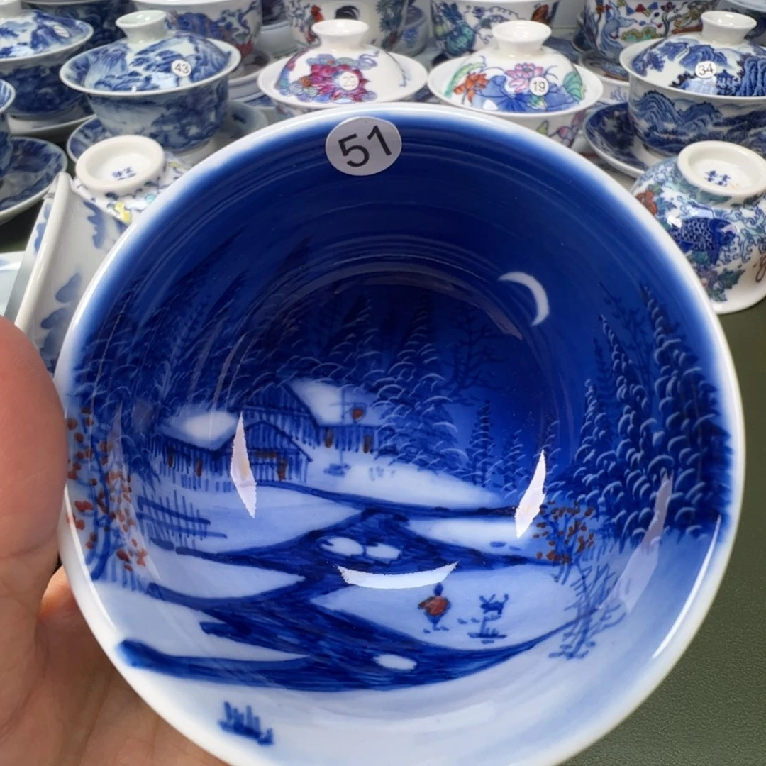 陶瓷景德镇纯手工纯手绘茶具木木51
