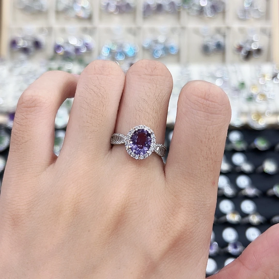 岫玉银S925镶嵌戒指