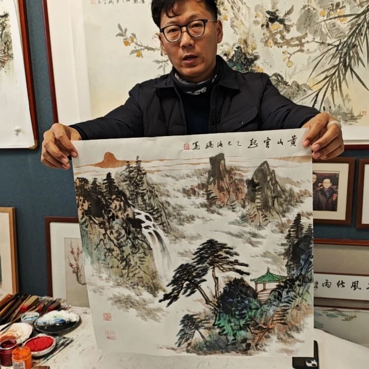 国画贾海瑞老师现场定制
