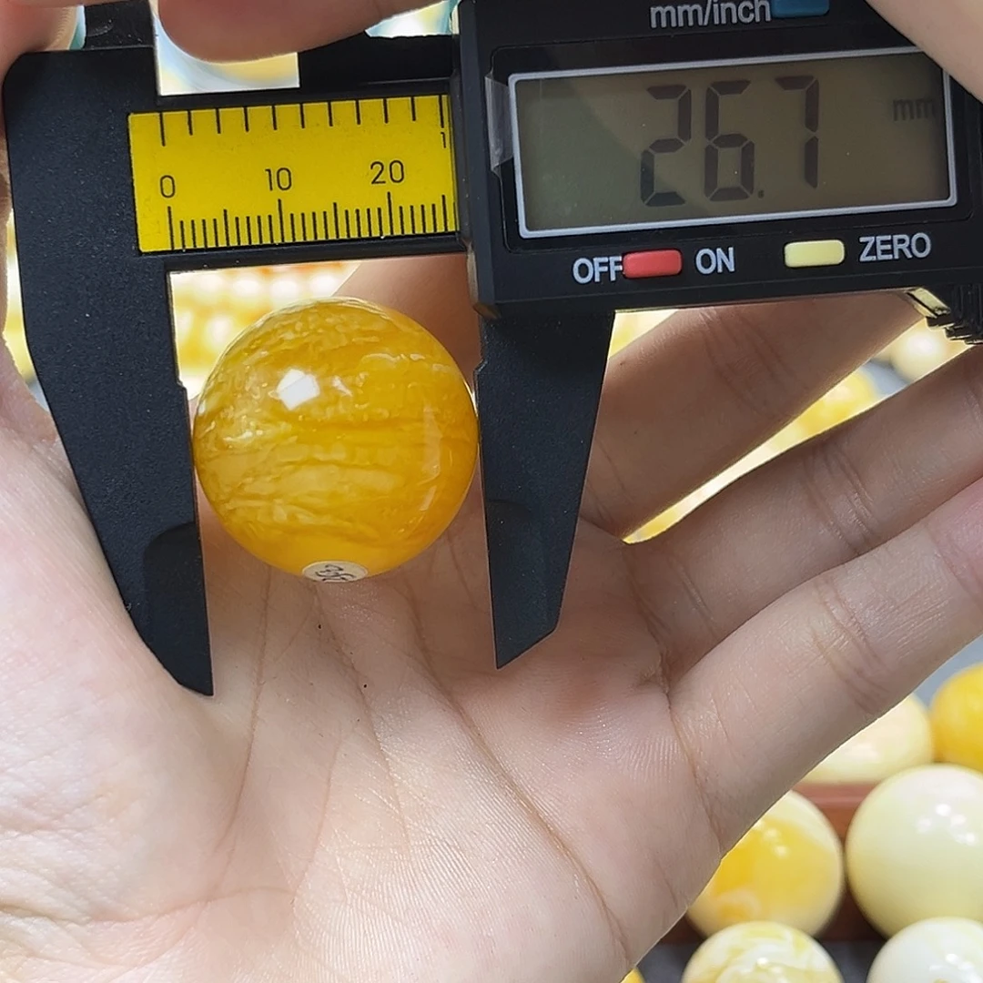 琥珀未镶嵌手链单珠圆珠