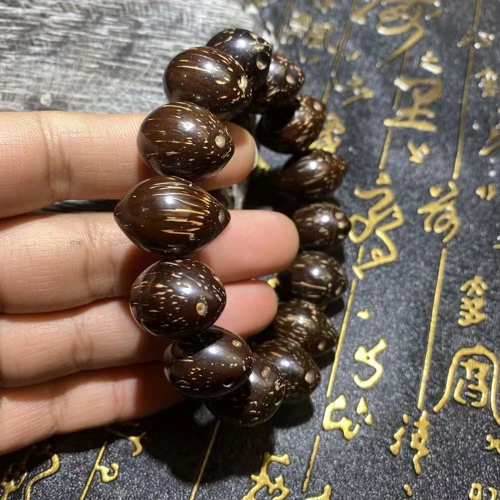 高端紫金鼠菩提手串光珠男款半实心籽绕指柔文玩佛珠链盘玩【500】