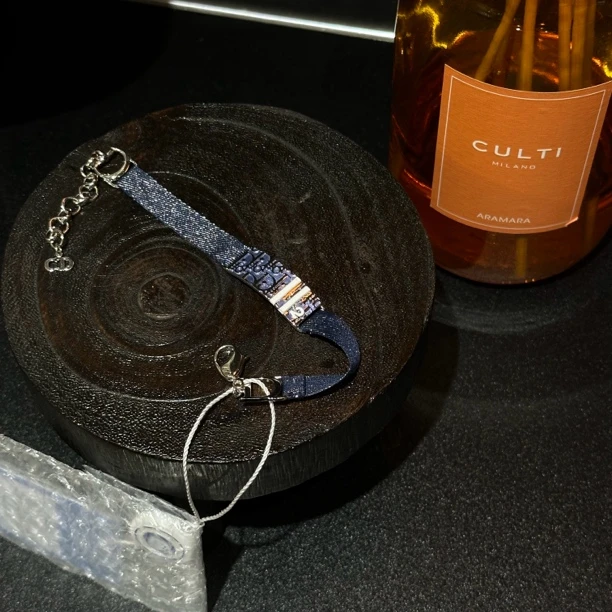 95新 DIOR/迪奥 Dior中古珐琅数字丝带手链