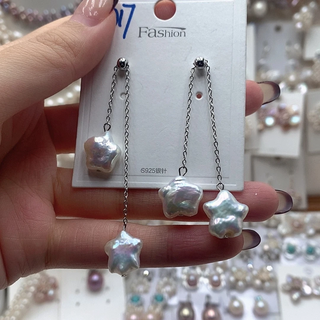 耳饰淡水珍珠银S925镶嵌