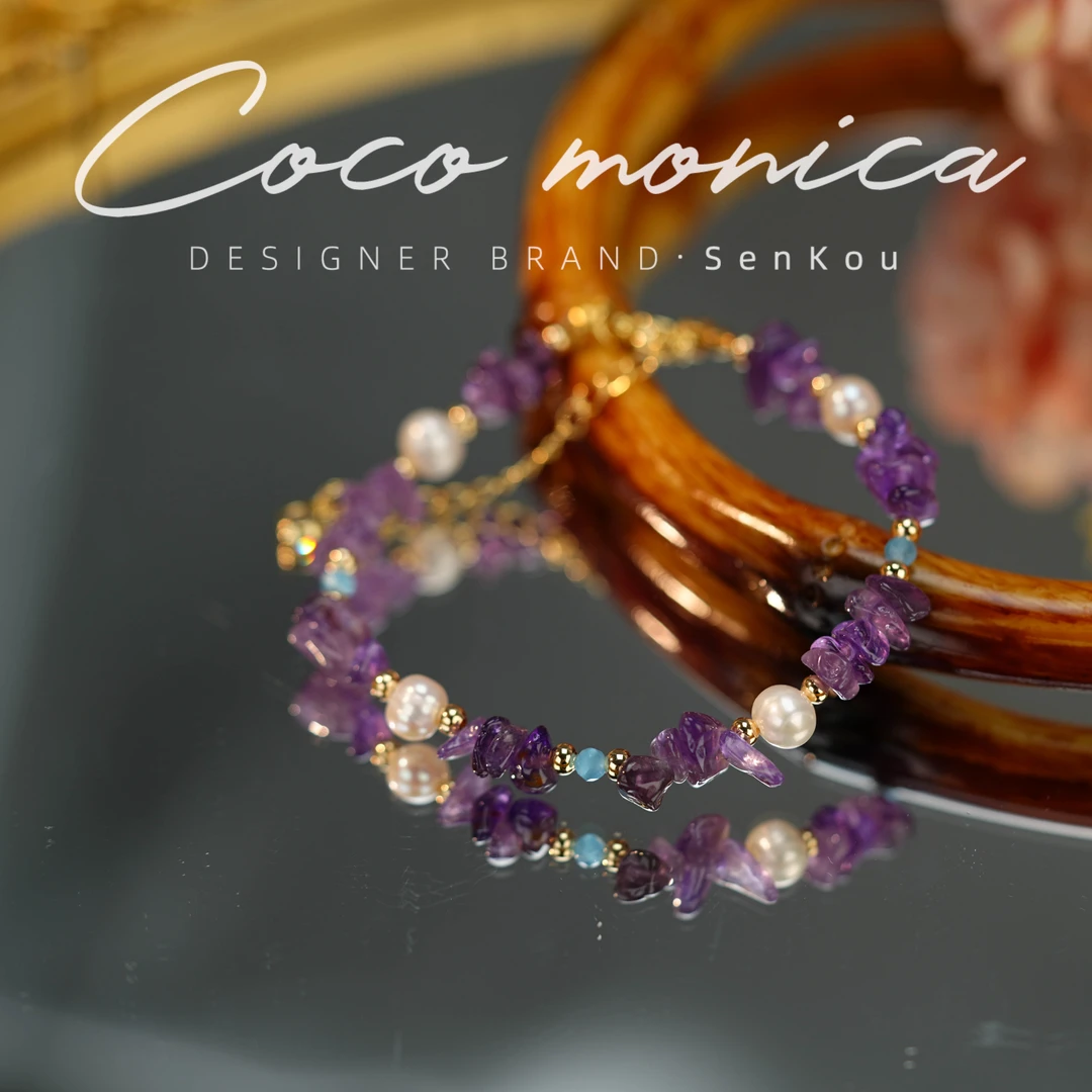 【小霞珠宝】手工气质百搭编织镶嵌五彩叠戴手链WE369