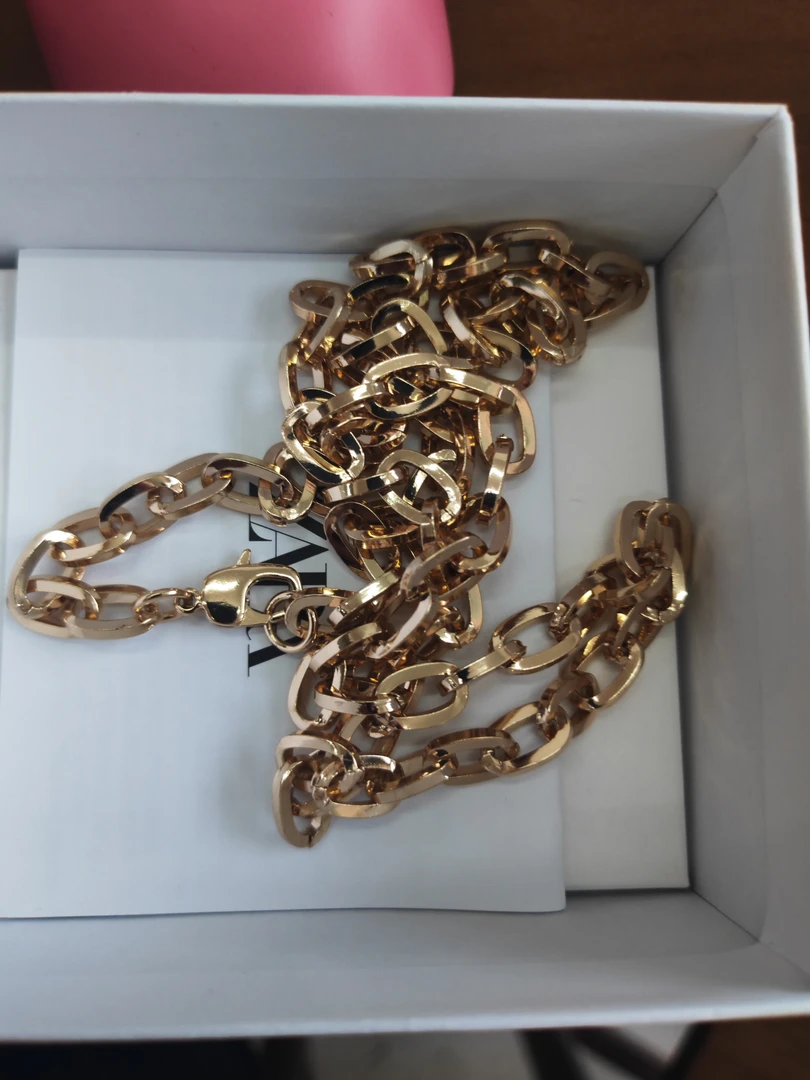 钛钢项链 时尚百搭复古经典金色素款精致