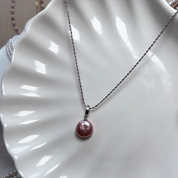 淡水珍珠银S925镶嵌颈饰