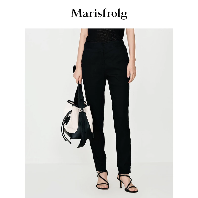 【羊羊专属】玛丝菲尔裤子女春夏简约修身时尚通勤休闲裤A1AY20485