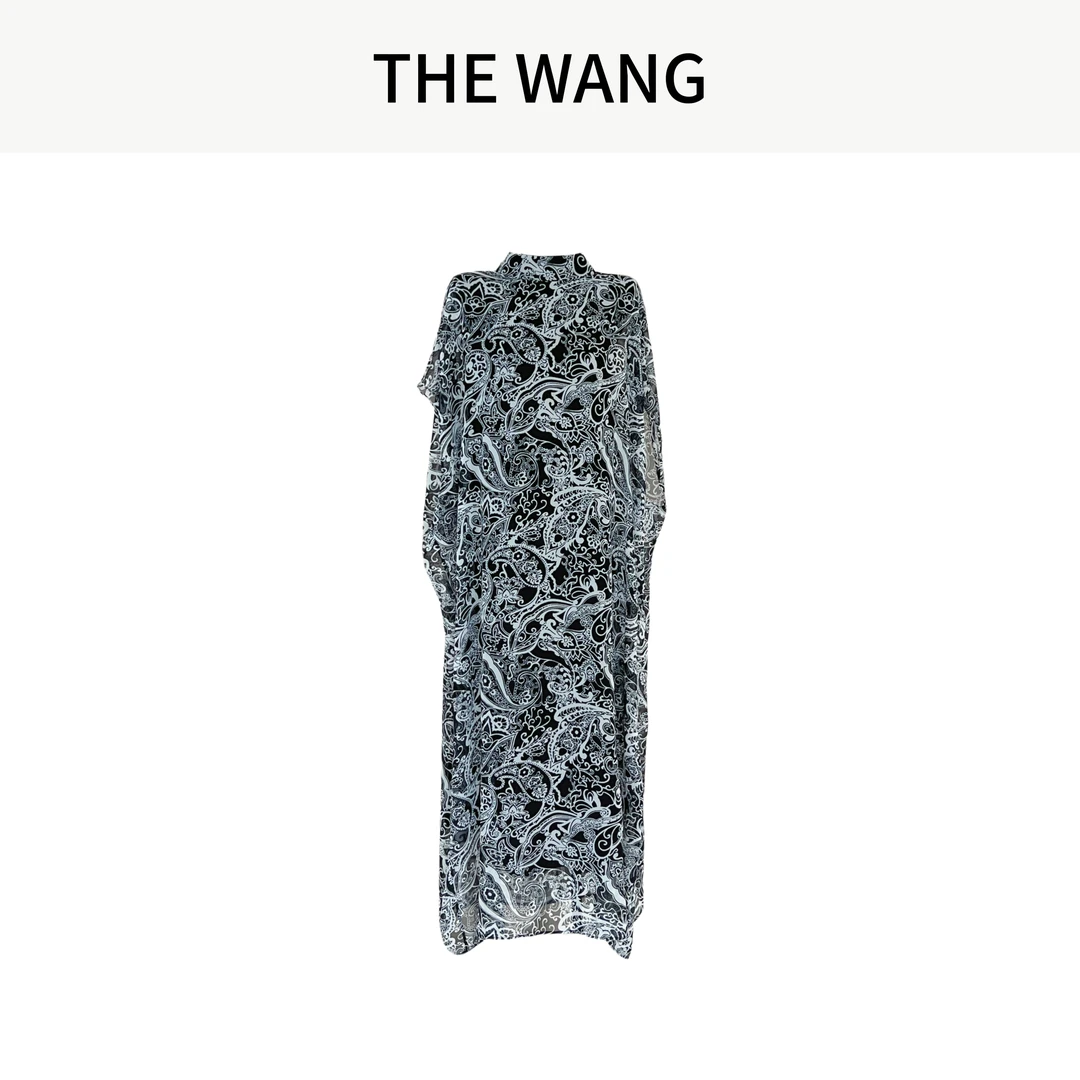 THE WANG 夏夜晚风 波西米亚风印花连衣裙
