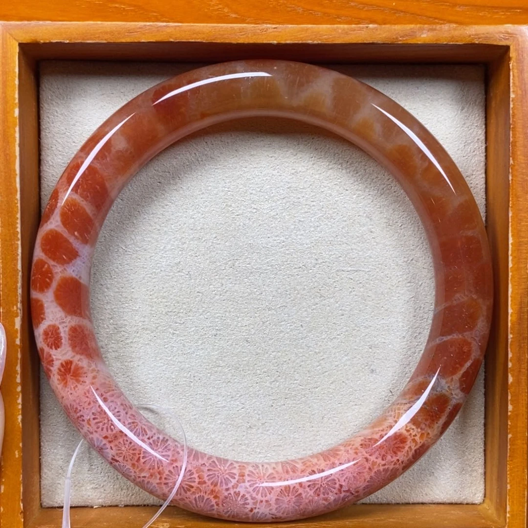 聂***）硅化珊瑚（珊瑚玉）手镯未镶嵌59.9