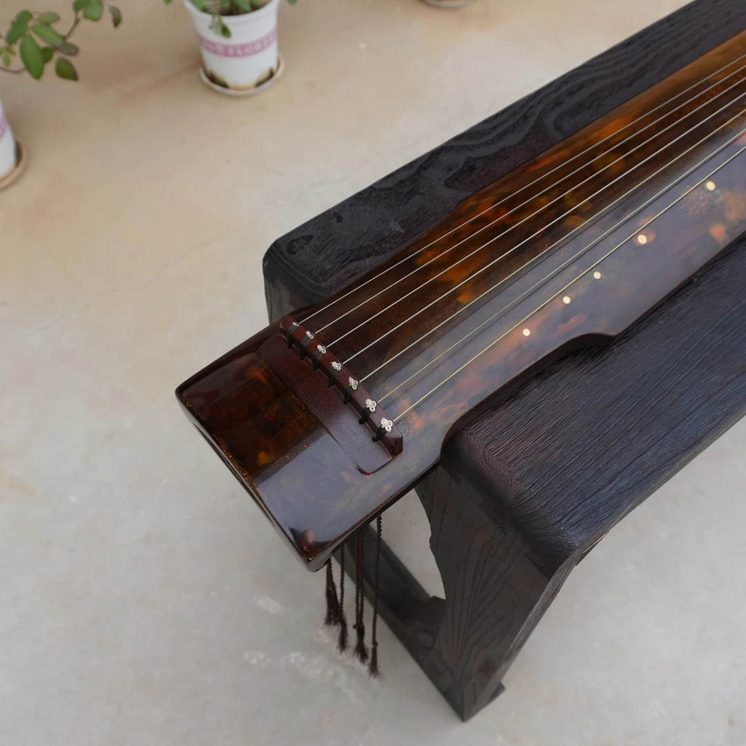 醉花阴-天音阁工作室监制棕色纹理仲尼式古琴