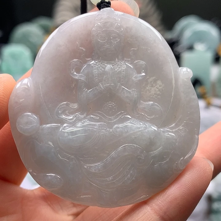 翡翠未镶嵌颈饰普贤菩萨福利