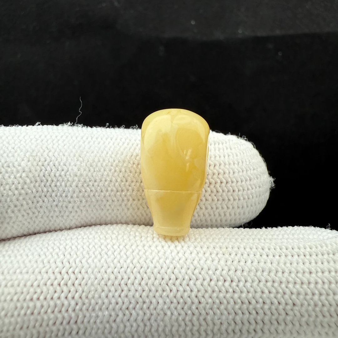 Z3717天然原矿蜜蜡 三通 9.8*18mm支持复检