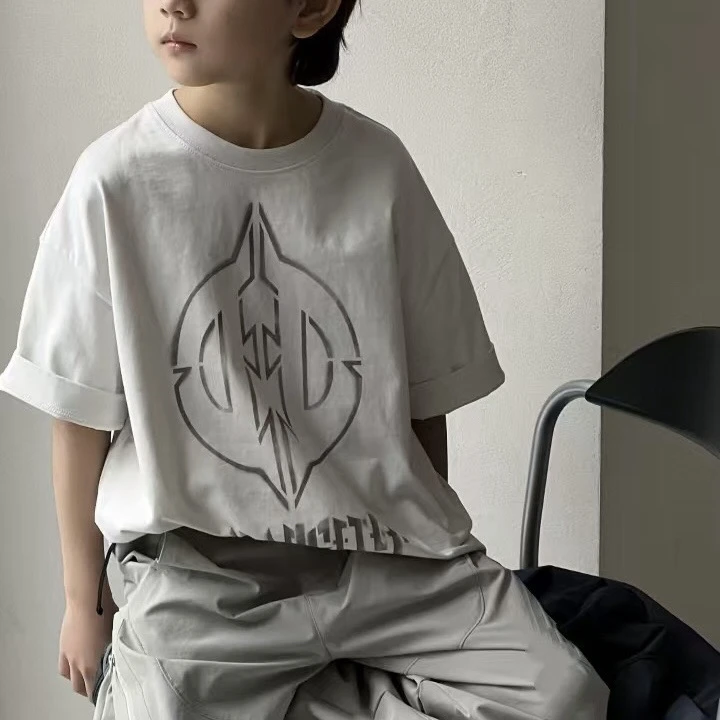 8436童装印花短袖T