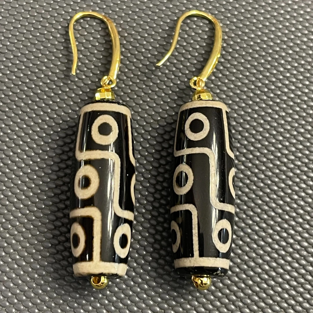 非金属珐琅耳饰 花色 天 珠 耳坠