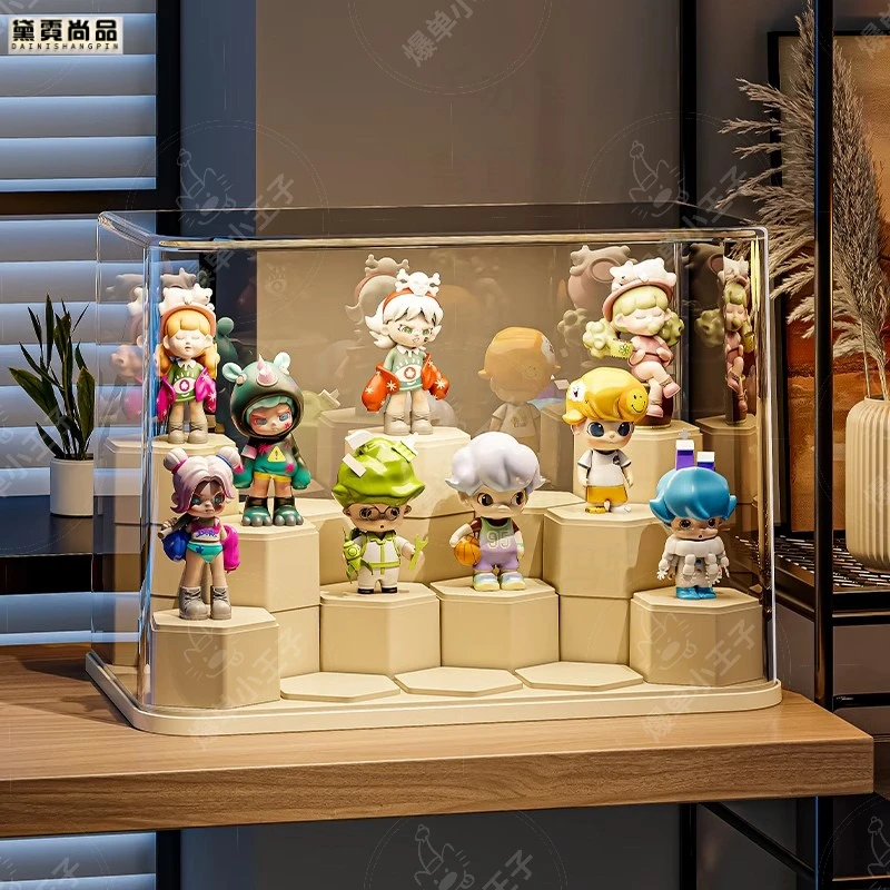 盲盒展示架收纳透明防尘亚克力手办玩具积木展示柜泡泡玛特展示盒