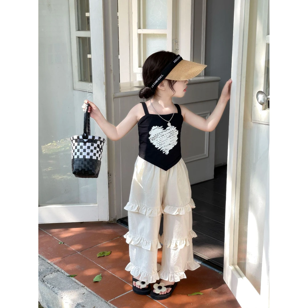 【现货】吊带衫2025夏季新中小童2-7岁韩版无袖背心儿童基础款上衣