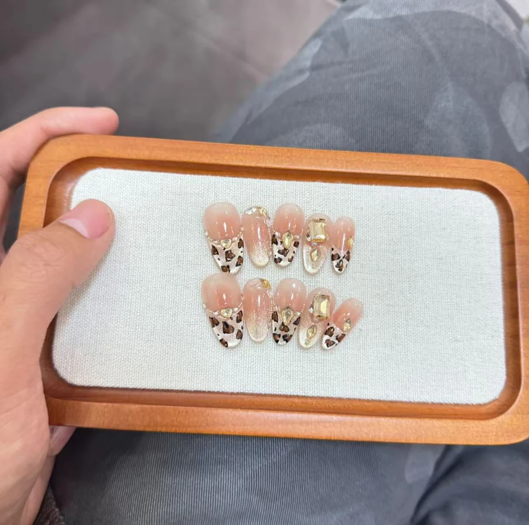 【金钱豹】纯手工穿戴甲高端定制美甲贴片