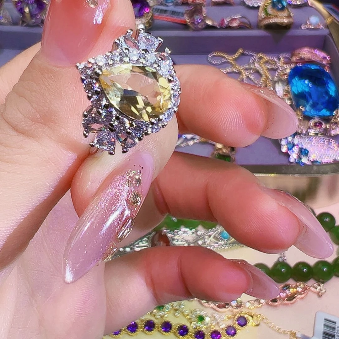 黄晶珠宝半成品未镶嵌