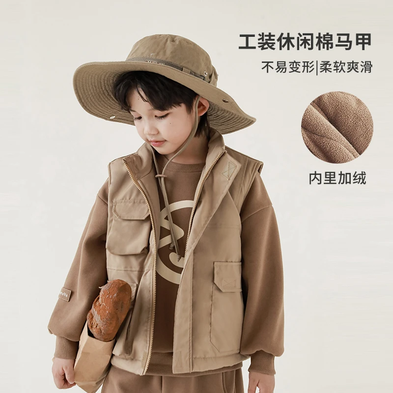 【2025清】男童棉马甲秋冬外穿轻薄款中大童宝宝内搭棉背心QG1862