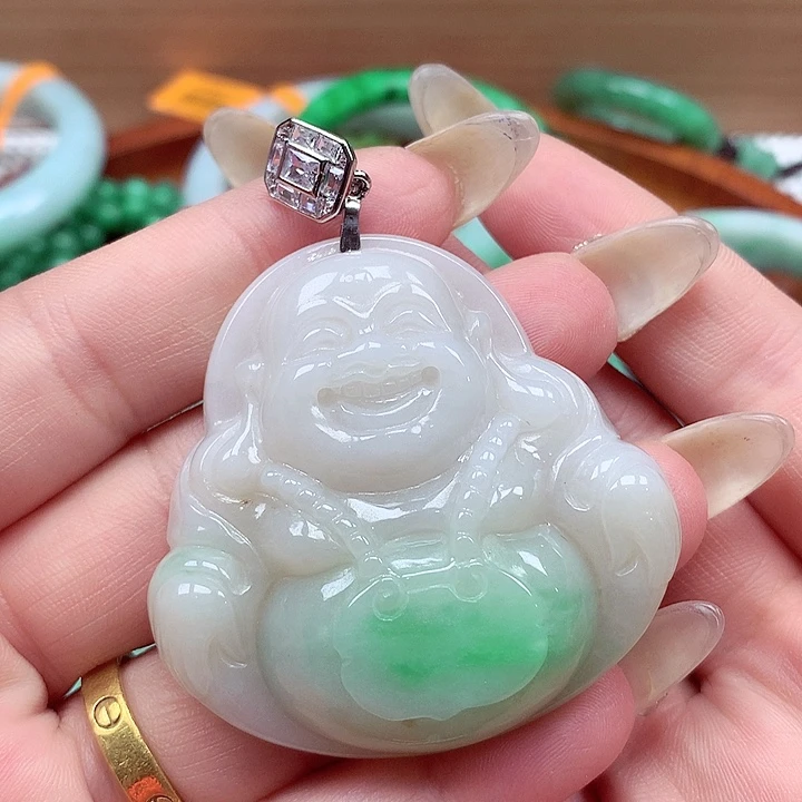 颈饰银S925镶嵌翡翠翡翠