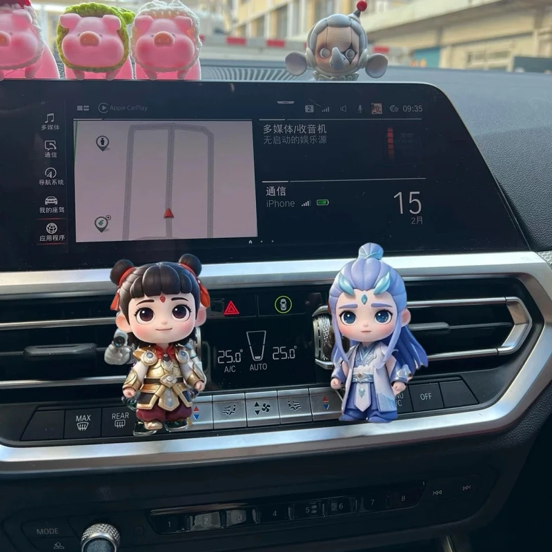 藕饼cp车载香水香薰汽车车内新款出风口摆件哪吒2魔童闹海装饰品