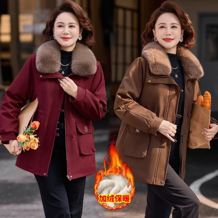 中老年女装棉衣棉服2026年春季