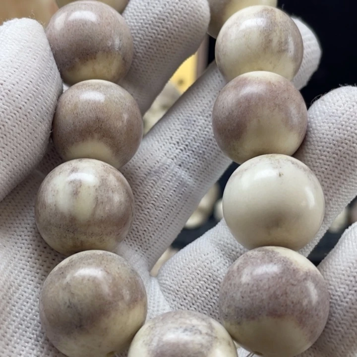 幸***福皮质非金属配饰鹿角雕刻手串不退换