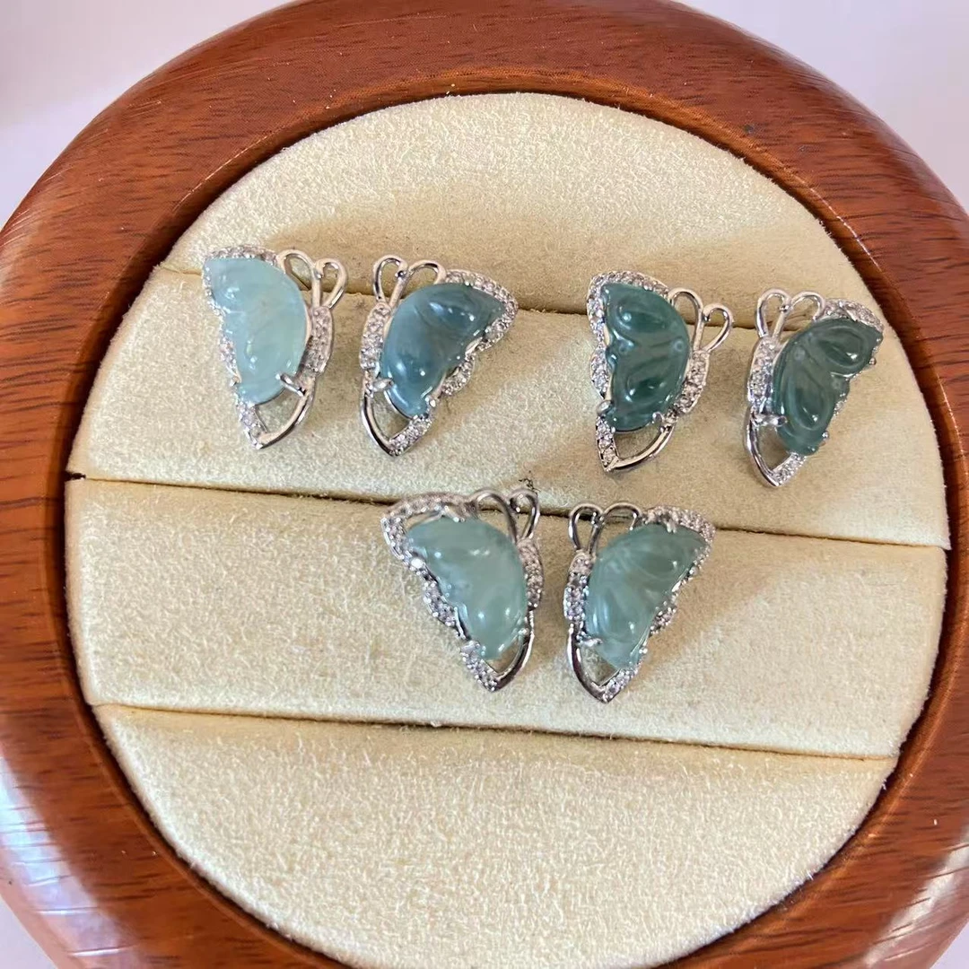 翡翠耳钉  多样性发其一【FC0131】