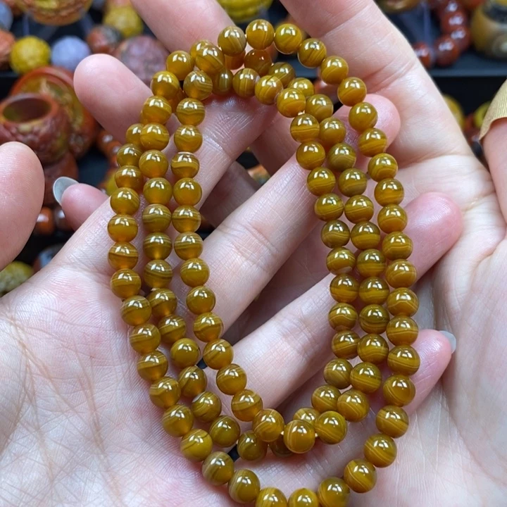 玛瑙/玉髓未镶嵌项链战国红项链