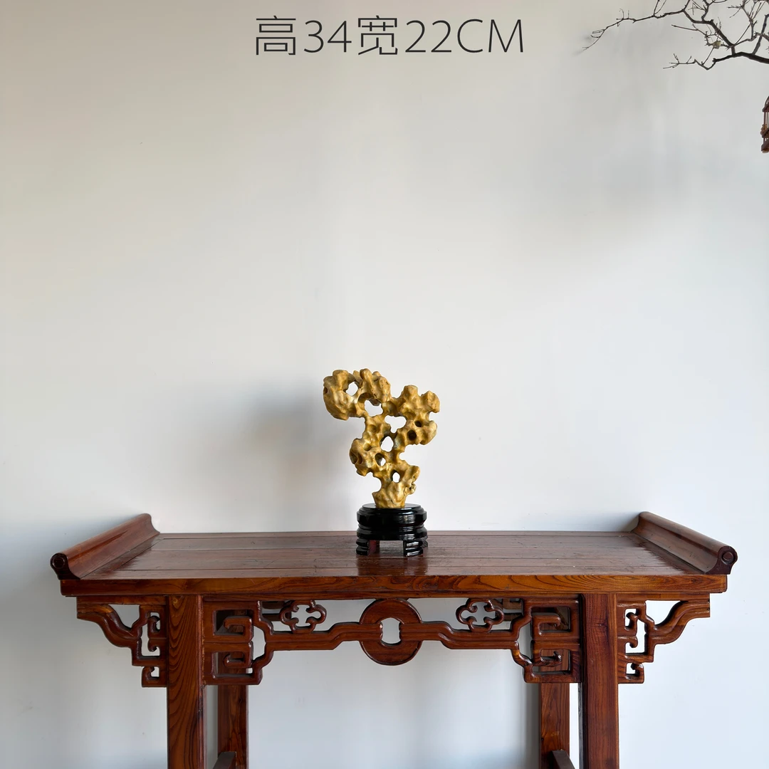 天威大号太湖石桌面工艺品摆件创意办公室厅堂酒店装饰玄关石摆放