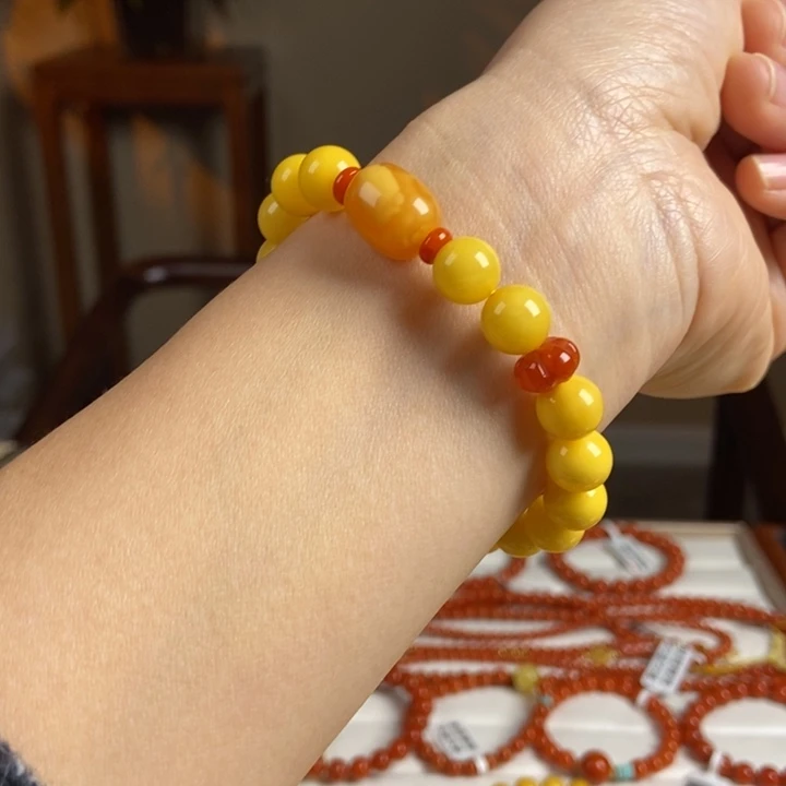 琥珀手链未镶嵌蜜蜡手串9
