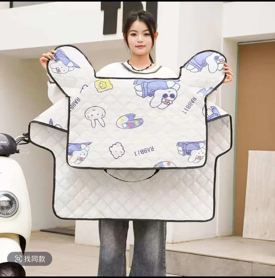 挡风被夏季薄电瓶车连体防晒罩电动车防紫外线户外双面防水遮阳