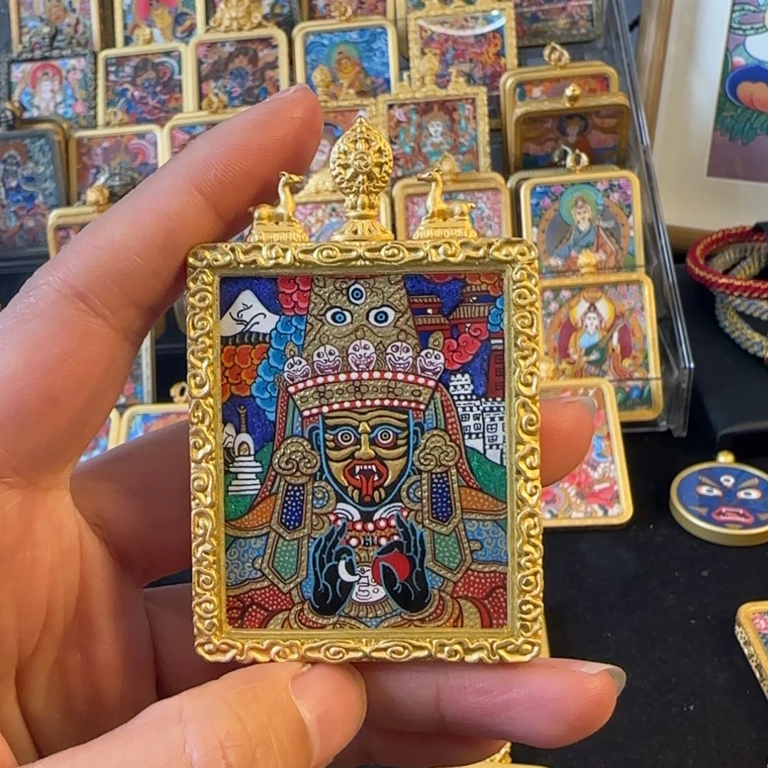吊坠✨*k扎基拉姆➕红财神热贡唐卡
