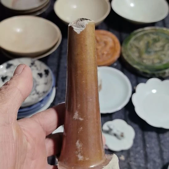 瓷片青花影青杯垫学习标本