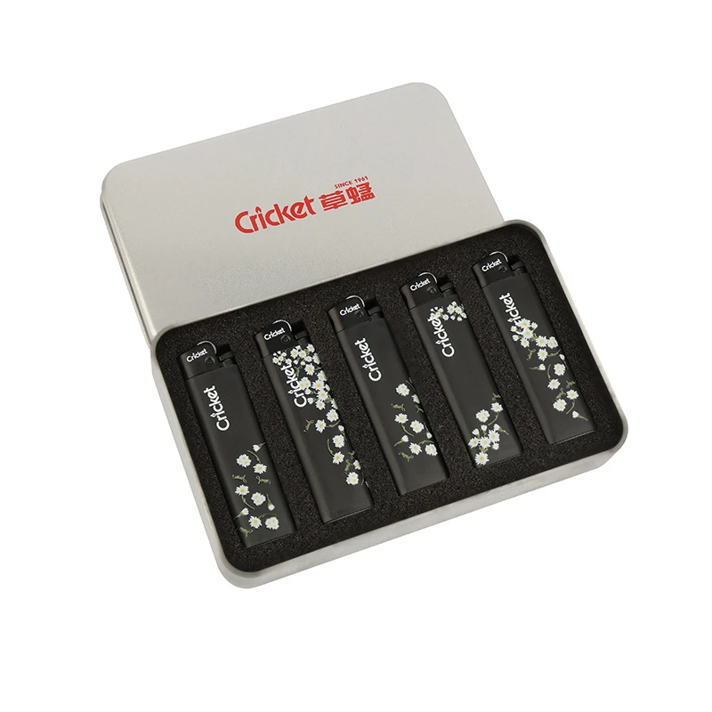 草蜢打火机【五支金属礼盒装】高颜值防爆打火机广告刻字定制印字