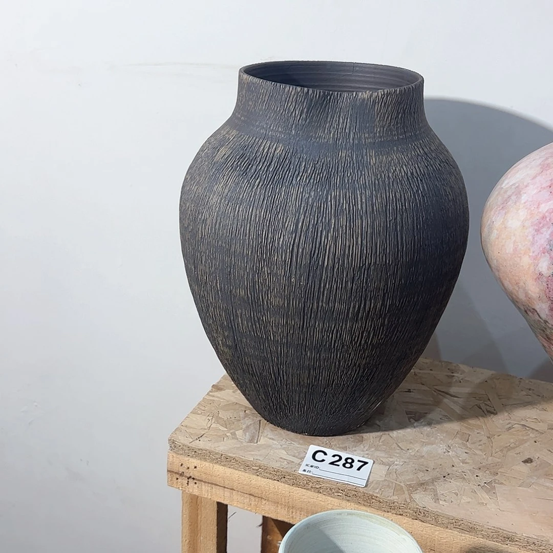 紫砂花瓶景德镇陶瓷高度