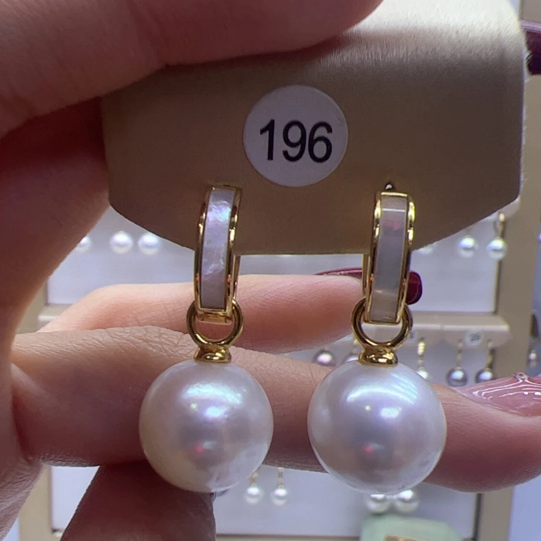 淡水珍珠耳饰银S925镶嵌