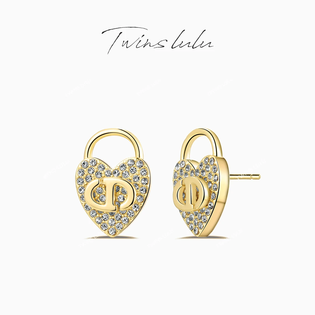TWINS LULU 出游季 小众简约气质经典复古爱心耳环夏上新TSL1198