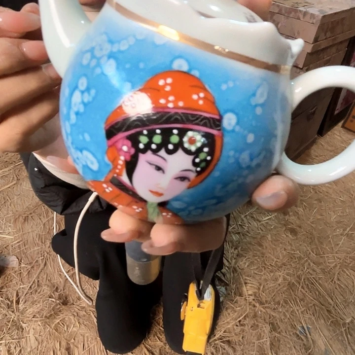摆件陶景德镇高温老厂瓷壶