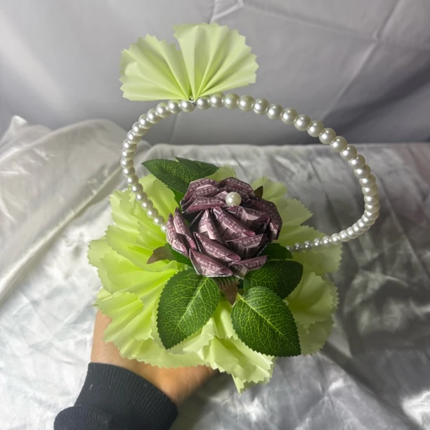 手工精致高级仿真免包装手提花束花篮成品花壳