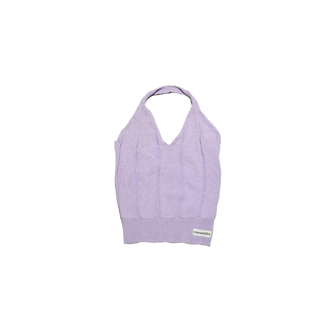 manzanilla设计师品牌 亚麻挂脖吊带背心 DSC买手店 BY5M32098