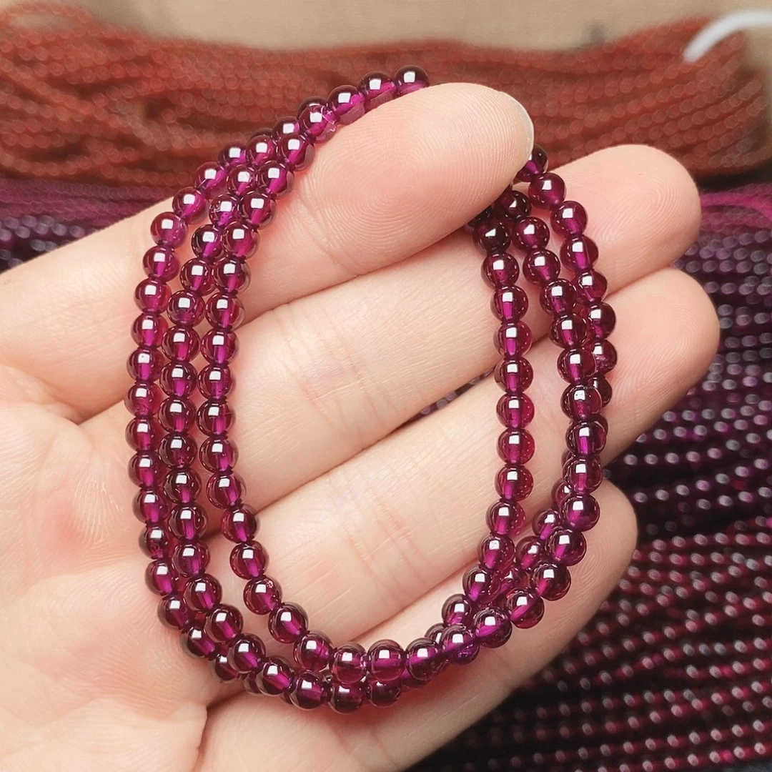 未镶嵌石榴石手链卡4.3紫牙乌高品质9a