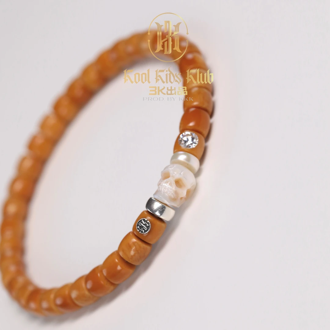 3K出品-精工核尖DIY手串菩提新文玩潮流首饰玩少同款镶钻珍珠配饰