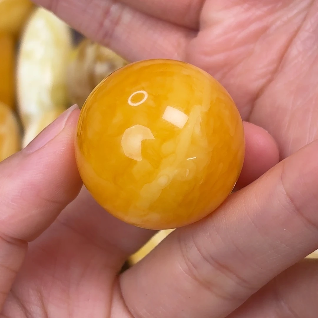 青***g蜜蜡未镶嵌吊坠(不含链)橘红虎皮浓蜡单珠