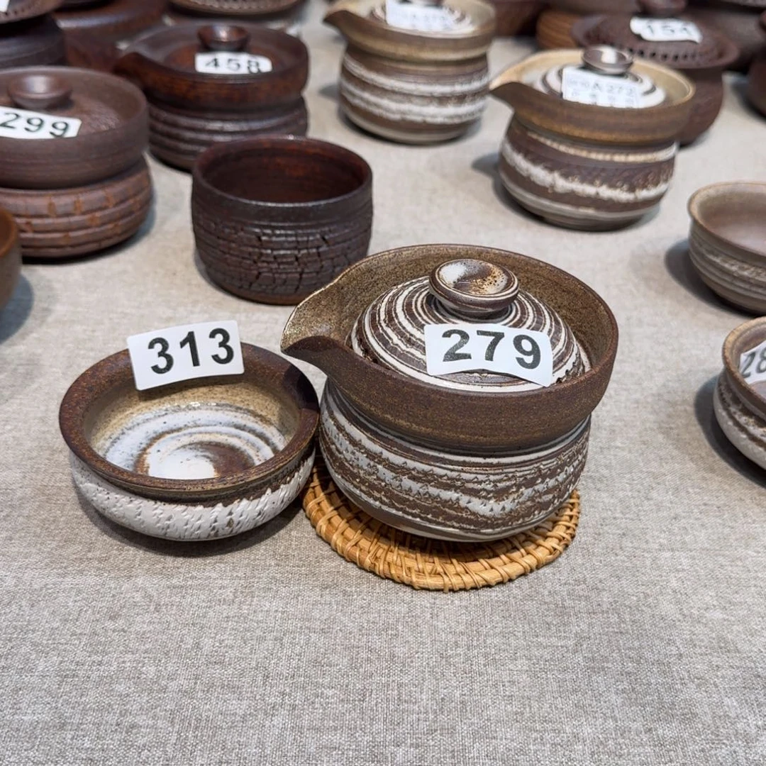 一***鸟瓷粗瓷茶具素色盖碗