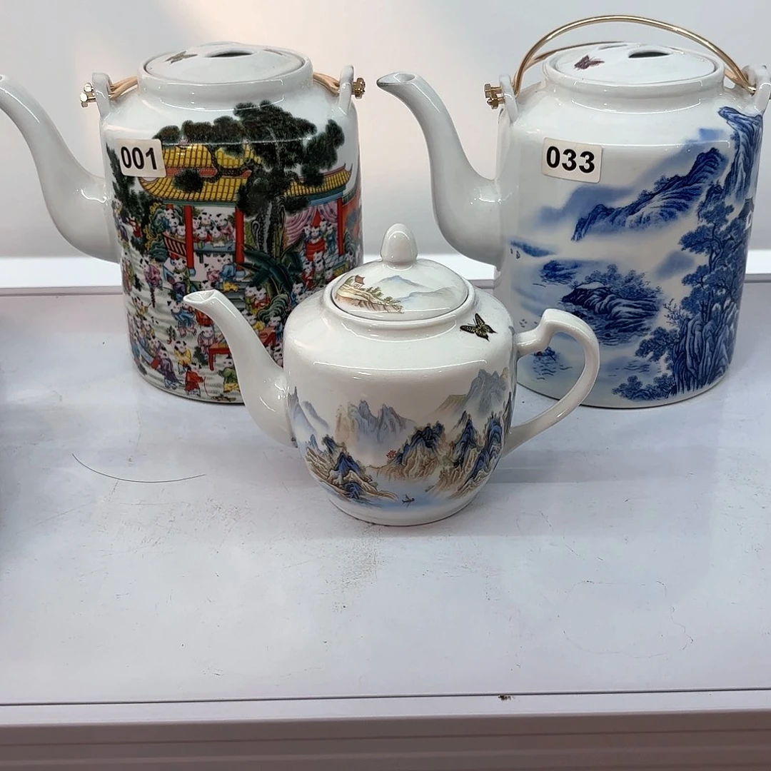 壶千里江山图一斤侧把壶